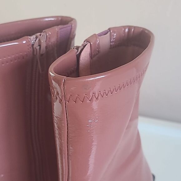 Jeffrey Campbell LA Siren Bootie Dark Rose Patent Ankle Boots Size 8.5 - Picture 10 of 16